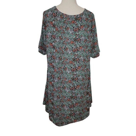 LuLaRoe Womens Perfect T Swing Tunic XL Floral Print Super Soft Short Sleeve - Picture 2 of 9